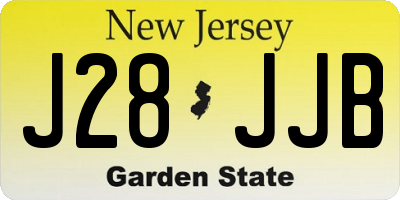 NJ license plate J28JJB