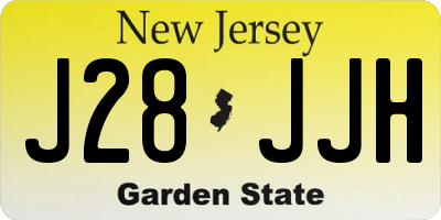 NJ license plate J28JJH