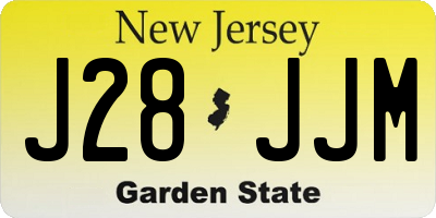 NJ license plate J28JJM