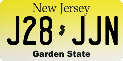 NJ license plate J28JJN