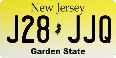 NJ license plate J28JJQ