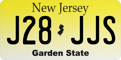 NJ license plate J28JJS