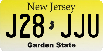 NJ license plate J28JJU