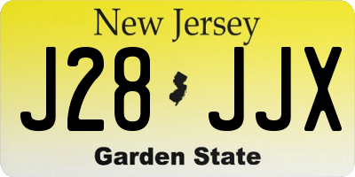 NJ license plate J28JJX