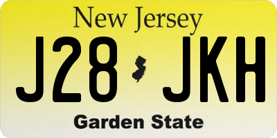 NJ license plate J28JKH