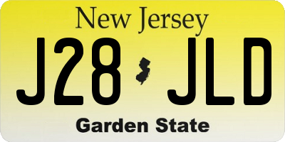 NJ license plate J28JLD