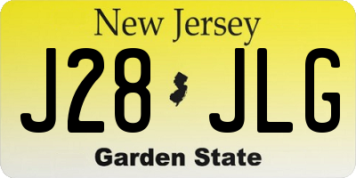NJ license plate J28JLG