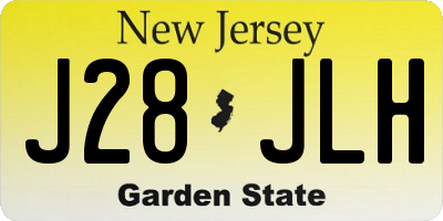 NJ license plate J28JLH