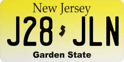 NJ license plate J28JLN