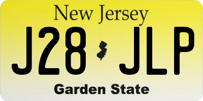 NJ license plate J28JLP