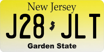 NJ license plate J28JLT