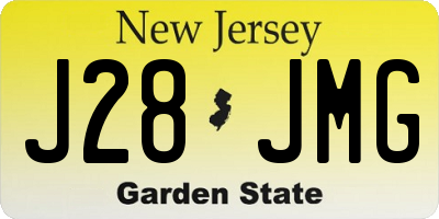 NJ license plate J28JMG