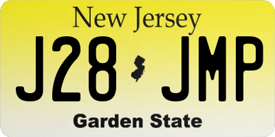 NJ license plate J28JMP