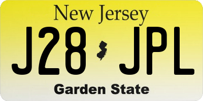 NJ license plate J28JPL