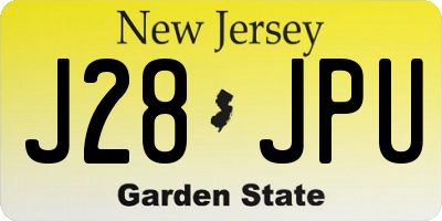 NJ license plate J28JPU
