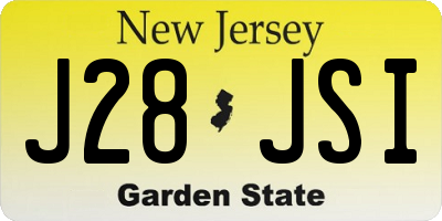 NJ license plate J28JSI