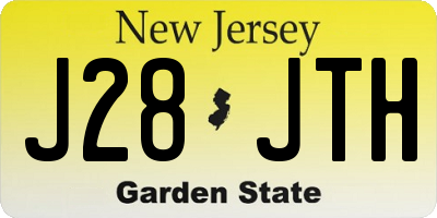 NJ license plate J28JTH