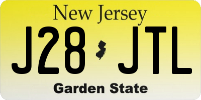 NJ license plate J28JTL