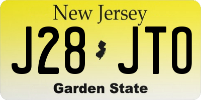 NJ license plate J28JTO