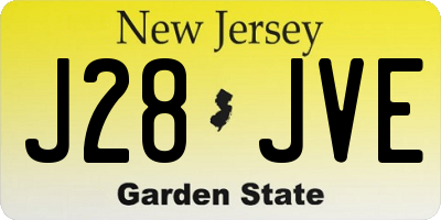 NJ license plate J28JVE