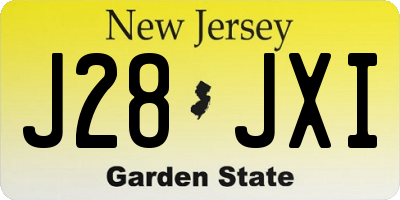 NJ license plate J28JXI