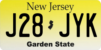 NJ license plate J28JYK
