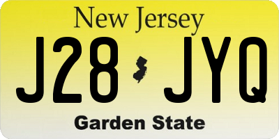 NJ license plate J28JYQ