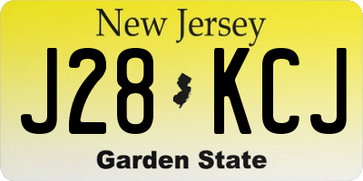 NJ license plate J28KCJ