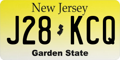 NJ license plate J28KCQ