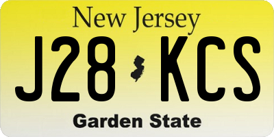 NJ license plate J28KCS