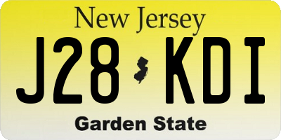 NJ license plate J28KDI