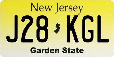 NJ license plate J28KGL