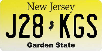 NJ license plate J28KGS