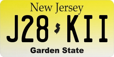 NJ license plate J28KII