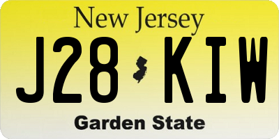 NJ license plate J28KIW