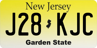 NJ license plate J28KJC