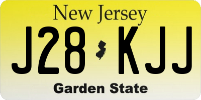NJ license plate J28KJJ