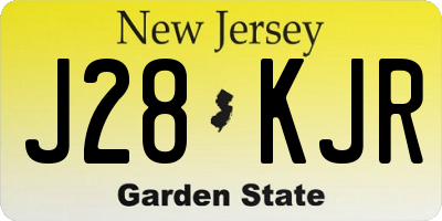 NJ license plate J28KJR