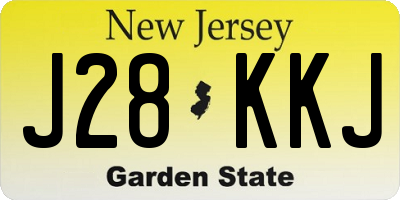 NJ license plate J28KKJ