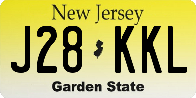 NJ license plate J28KKL