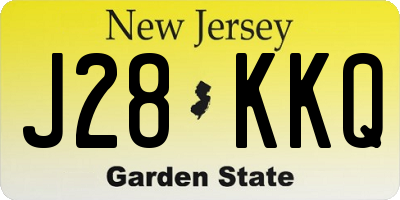 NJ license plate J28KKQ
