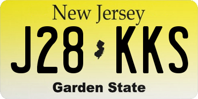 NJ license plate J28KKS