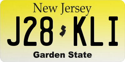 NJ license plate J28KLI