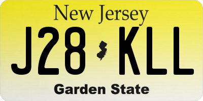 NJ license plate J28KLL