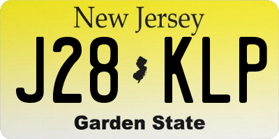 NJ license plate J28KLP