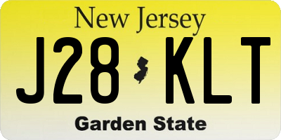 NJ license plate J28KLT