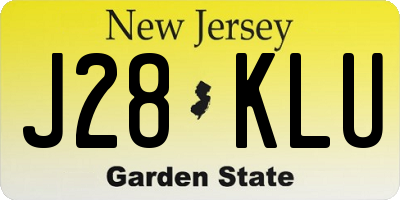 NJ license plate J28KLU