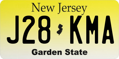 NJ license plate J28KMA