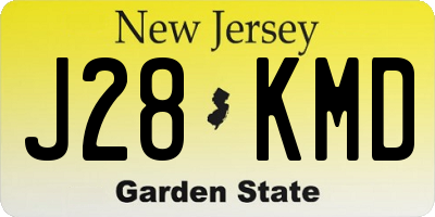 NJ license plate J28KMD