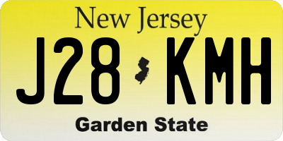 NJ license plate J28KMH